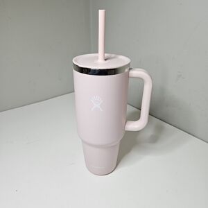 Hydro Flask All Around Travel Tumbler 40 Ounce Oz Light Pink White Logo